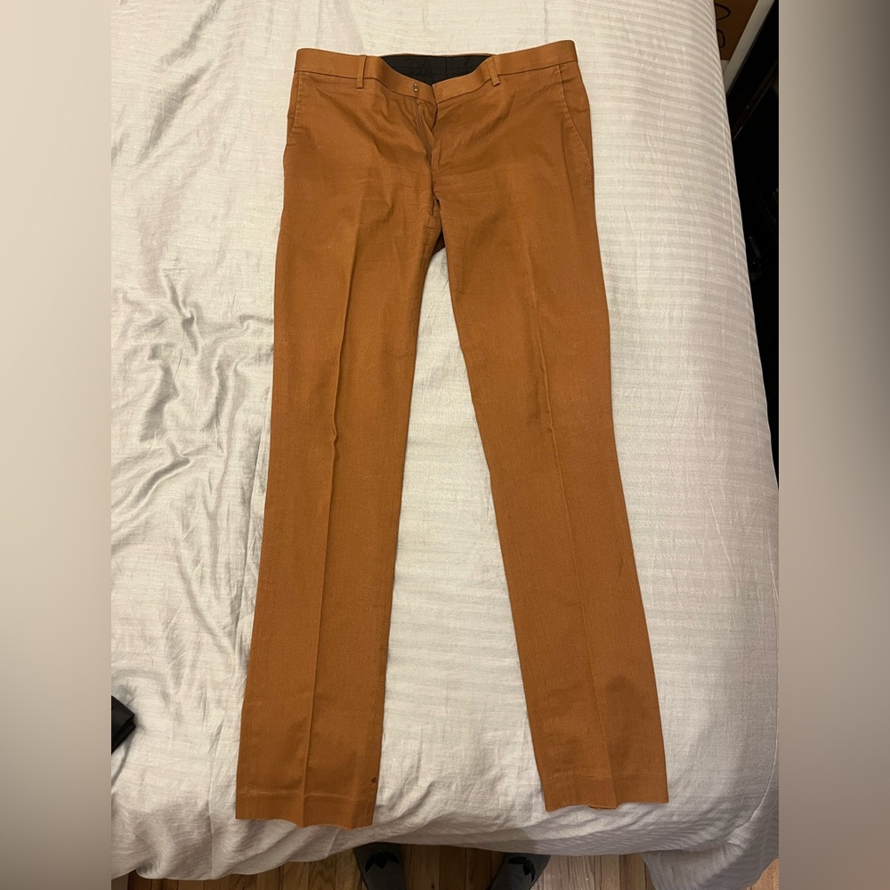 Topman Ultra Skinny stretch brown dress pants men 34L